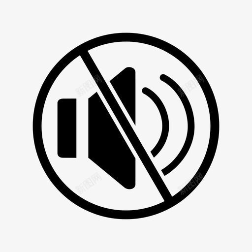 静音噪音声音图标svg_新图网 https://ixintu.com 噪音 噪音logo 声音 静音 音量