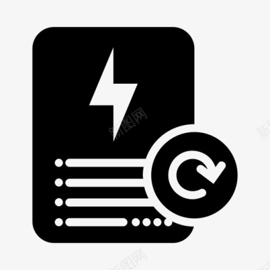 电费重置文档能源图标图标