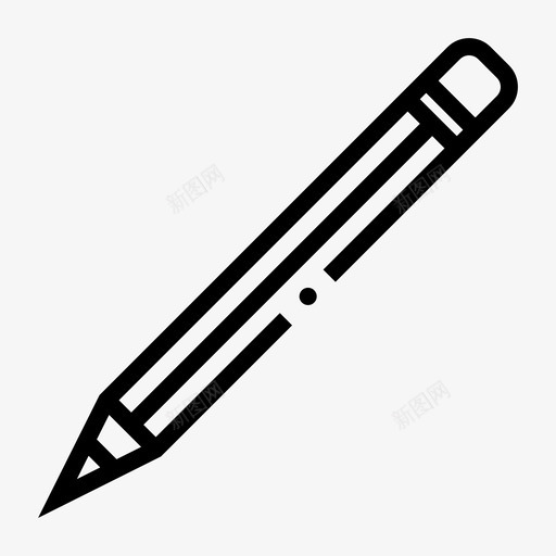 铅笔绘图文具图标svg_新图网 https://ixintu.com 书写 书写材料 学校和学习路线 教育 文具 绘图 铅笔
