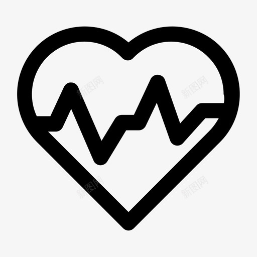 健康心脏生命图标svg_新图网 https://ixintu.com 健康 医疗 心脏 生命 脉搏