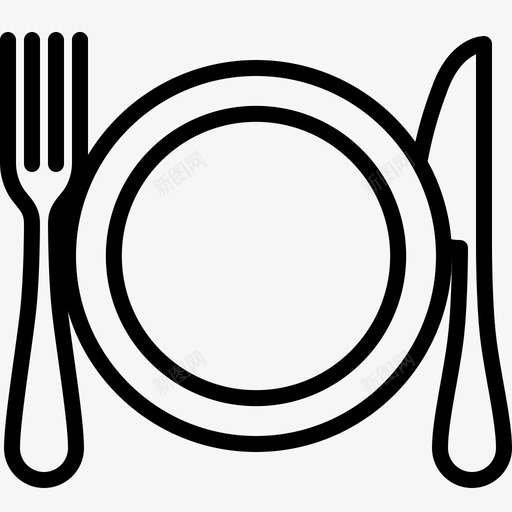 餐盘烹饪餐具图标svg_新图网 https://ixintu.com 烹饪 美味佳肴 菜肴 食物 餐具 餐盘