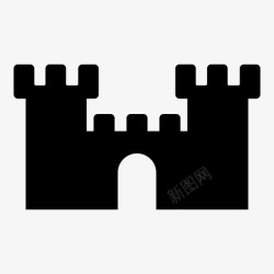 中世纪塔楼城堡古代建筑图标高清图片
