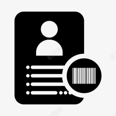 用户档案条码代码数据联系人图标图标