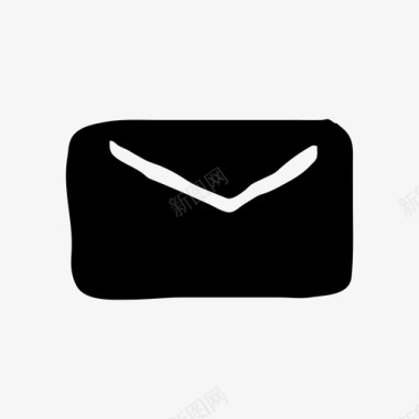 电子邮件信封手绘图标图标