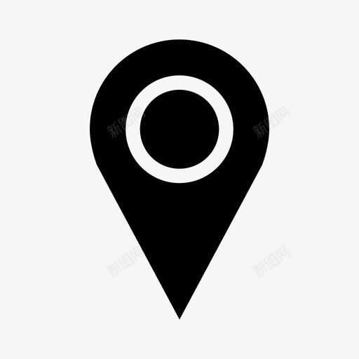 地图图钉gps位置图标svg_新图网 https://ixintu.com gps 位置 固定 地图图钉 用户界面