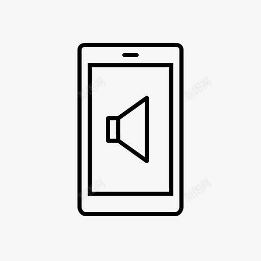 铃声应用程序手机图标svg_新图网 https://ixintu.com 声音 应用程序 手机 移动应用程序 铃声