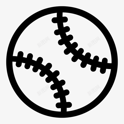 棒球击球本垒打图标svg_新图网 https://ixintu.com 击球 垒球 本垒打 棒球 缝针