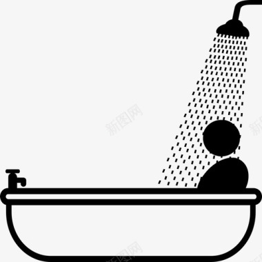 洗澡放松浸泡图标图标