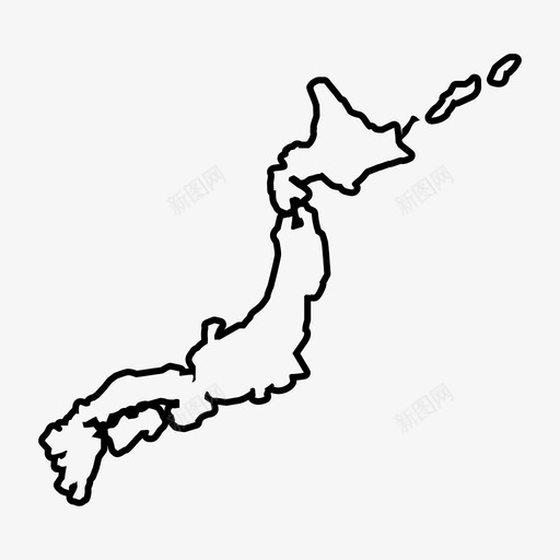 日本地图亚洲国家图标svg_新图网 https://ixintu.com 世界地图 亚洲 国家 日本 日本地图