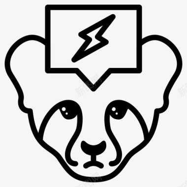 豹宝宝表情符号能量图标图标