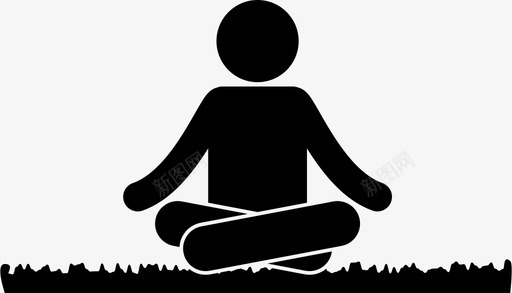 瑜伽冥想户外图标svg_新图网 https://ixintu.com 健康 冥想 和平 户外 放松 瑜伽