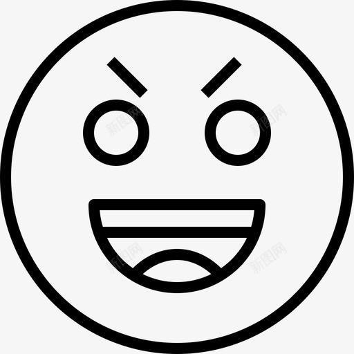 咧嘴笑表情感觉图标svg_新图网 https://ixintu.com 人 咧嘴笑 感觉 细节图标情感和表情 表情