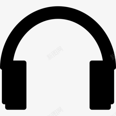 耳机轮廓音乐管理用户界面图标图标