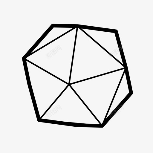 大地建筑球图标svg_新图网 https://ixintu.com 三角结构 几何学 大地 巴克敏斯特富勒 建筑 测地球 球