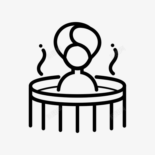 桑拿洗澡饮食图标svg_新图网 https://ixintu.com 女人 暖气 桑拿 水 水疗和美容 洗澡 饮食