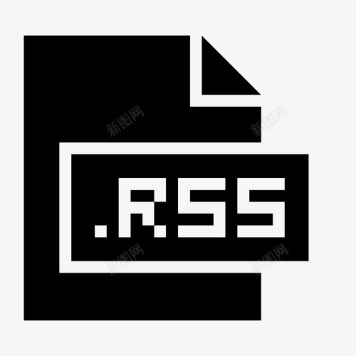 rss扩展名文件图标svg_新图网 https://ixintu.com rss 扩展名 文件 文件格式和扩展标志符号 格式