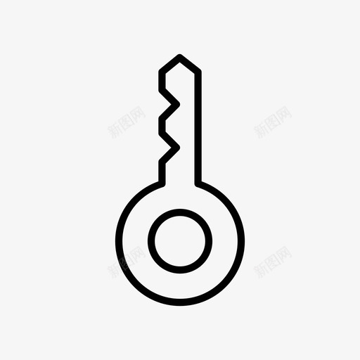 带孔钥匙锁打开图标svg_新图网 https://ixintu.com 安全 带孔钥匙 打开 锁