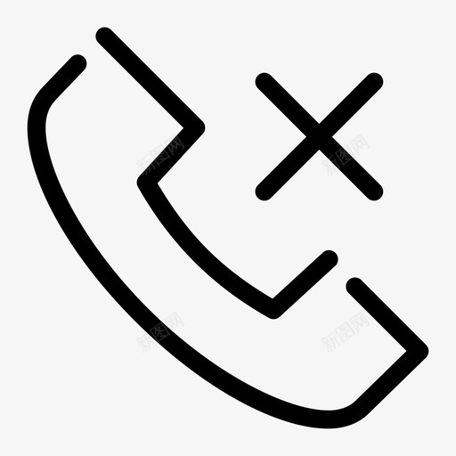 失败的电话拒绝的呼叫错误拨号图标svg_新图网 https://ixintu.com 失败的电话 拒绝的呼叫 接口间隙 错误拨号