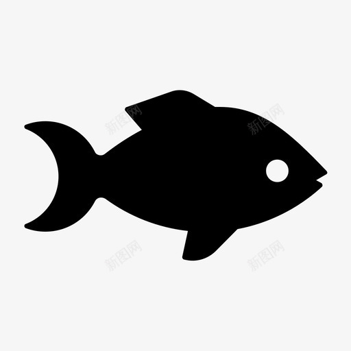 鱼动物海洋生物图标svg_新图网 https://ixintu.com 动物 动物雕文 海洋生物 鱼