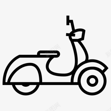 踏板车自行车摩托车图标图标