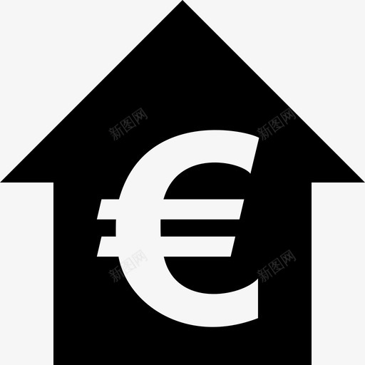 上升的欧元箭头汇率图标svg_新图网 https://ixintu.com 上升 上升的欧元 汇率 箭头 经济