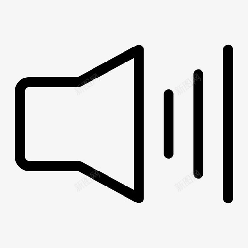 高音量高声音音量控制图标svg_新图网 https://ixintu.com 音量控制 音量电平 高声音 高音量