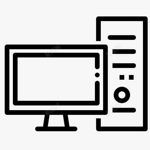计算机cpu桌面图标svg_新图网 https://ixintu.com cpu pc 处理器 学校和学习线路 教育 桌面 计算机 设备