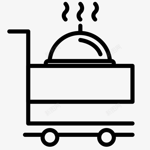 餐车美食餐厅图标svg_新图网 https://ixintu.com 客房服务 美食 餐厅 餐车