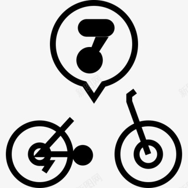 山地自行车脱轨器自行车mtb图标图标