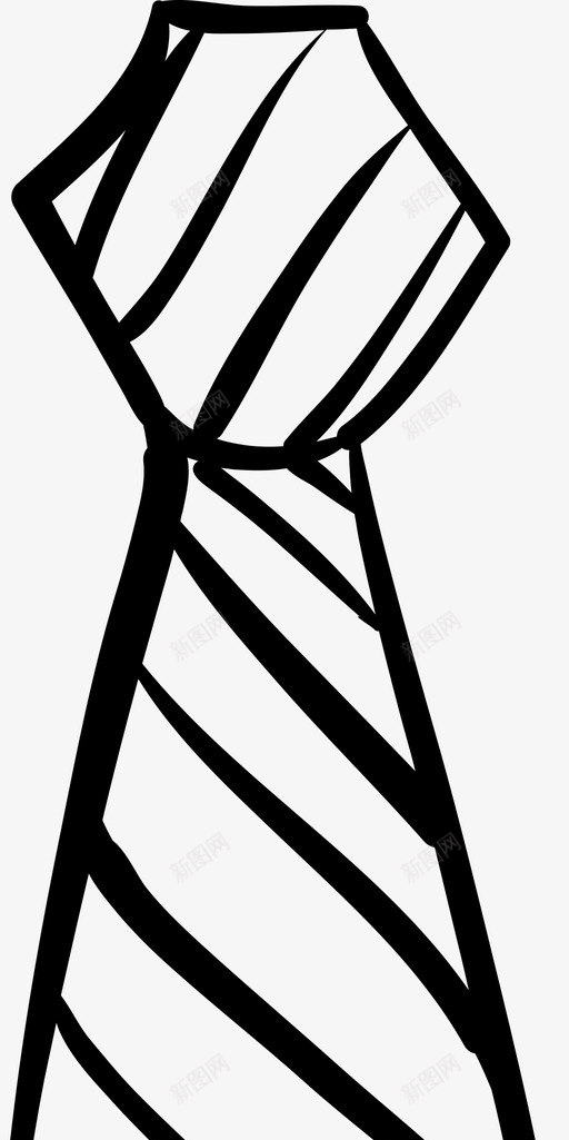 领带绅士结图标svg_新图网 https://ixintu.com 手绘杂项 绅士 结 西装领带 领带