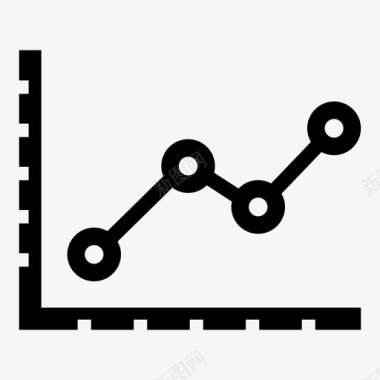 折线图分析增长图标图标
