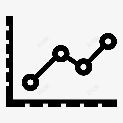 折线图分析增长图标svg_新图网 https://ixintu.com 分析 商业个人理财 增长 折线图 统计