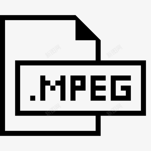 mpeg文件扩展名格式图标svg_新图网 https://ixintu.com mpeg文件 扩展名 文件格式和扩展名 格式
