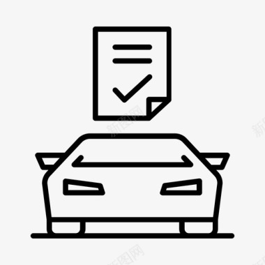 验车汽车和汽车服务图标图标