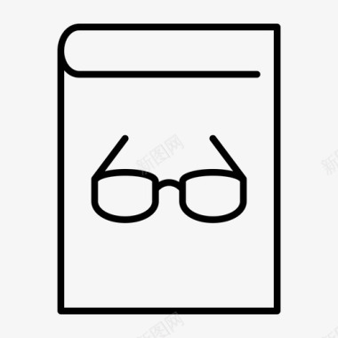 看书戴眼镜学习图标图标