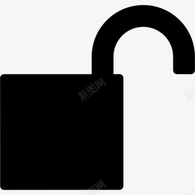 解锁挂锁填充形状安全管理用户界面图标图标