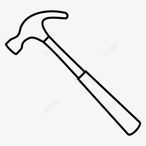 锤子木工工具图标svg_新图网 https://ixintu.com 工作 工具 木工 锤子