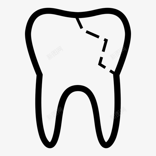 牙胶断牙牙医图标svg_新图网 https://ixintu.com 断牙 牙 牙医 牙科 牙胶