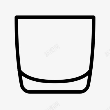 威士忌杯酒吧饮料图标图标