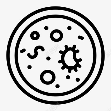 培养皿细菌微生物图标图标