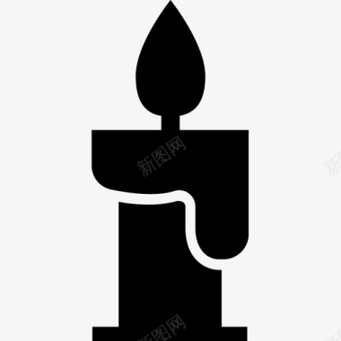蜡烛庆祝圣诞节图标图标