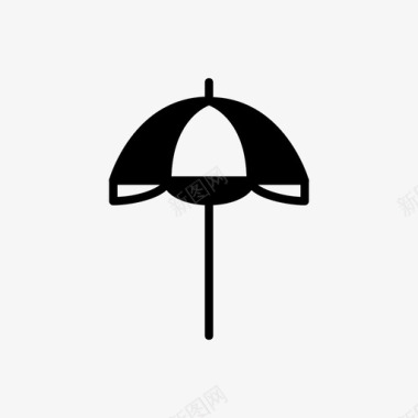 伞海滩雨图标图标