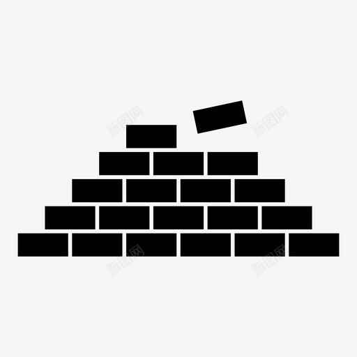 在建砖墙砖图标svg_新图网 https://ixintu.com 在建 石匠 砖 砖墙