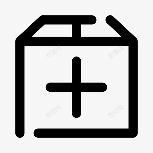 添加包装包装盒礼品图标svg_新图网 https://ixintu.com 包装盒 添加包装 添加运费 电子商务缺口沉重 礼品