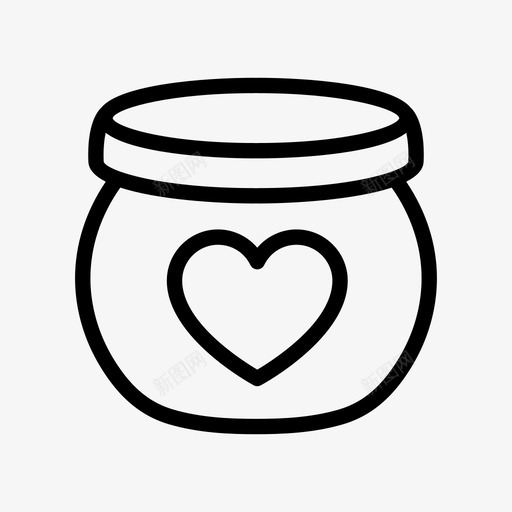 蜜罐蜂蜜酱罐子图标svg_新图网 https://ixintu.com 甜甜的 罐子 蜂蜜酱 蜜罐