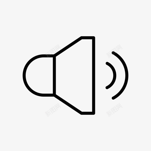 扬声器音频扩音器图标svg_新图网 https://ixintu.com 声音 扩音器 扬声器 音量 音频