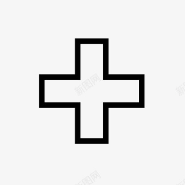 十字交叉援助医院图标图标