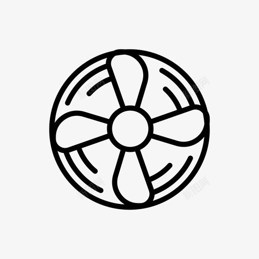 风扇冷却螺旋桨图标svg_新图网 https://ixintu.com 冷却 立式风扇 螺旋桨 轮廓收集 通风机 风扇