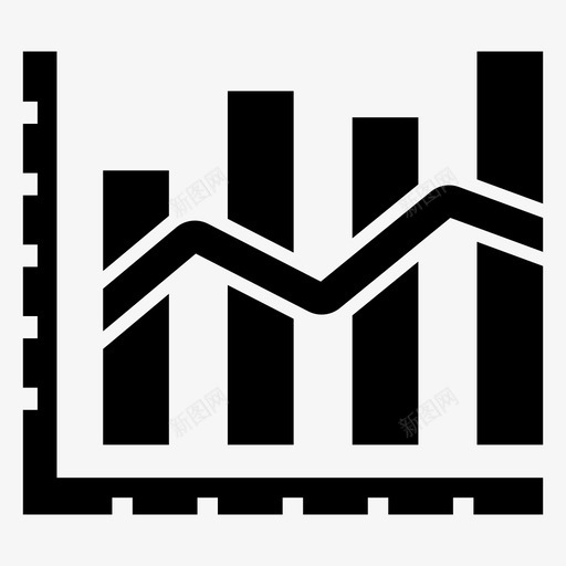 条形图图表增长图标svg_新图网 https://ixintu.com 商业个人理财 图表 增长 条形图 销售