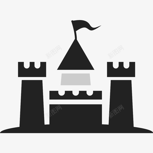 城堡中世纪沙堡图标svg_新图网 https://ixintu.com 中世纪 城堡 塔 沙堡